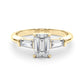 Tapered Baguette 3-Stone Emerald Cut Engagement Ring