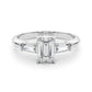 Tapered Baguette 3-Stone Emerald Cut Engagement Ring