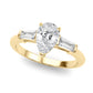 3-Stone Pear & Baguette Engagement Ring