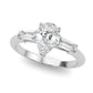 3-Stone Pear & Baguette Engagement Ring