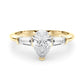 3-Stone Pear & Baguette Engagement Ring