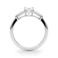 3-Stone Pear & Baguette Engagement Ring