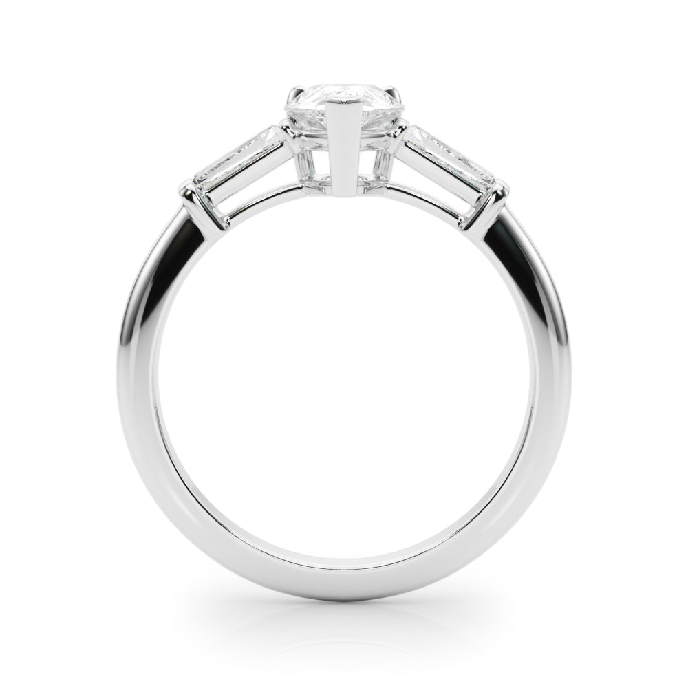 3-Stone Pear & Baguette Engagement Ring