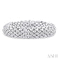 1/4 Ctw Bold Weave Hollow Cylindrical Design Round Cut Diamond Fashion Bracelet in Sterling Silver