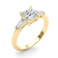 3 STONE RING SQ CTR TB SIDES