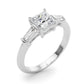 3 STONE RING SQ CTR TB SIDES
