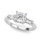 3 STONE RING SQ CTR TB SIDES