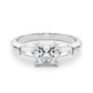 3 STONE RING SQ CTR TB SIDES