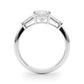 3 STONE RING SQ CTR TB SIDES