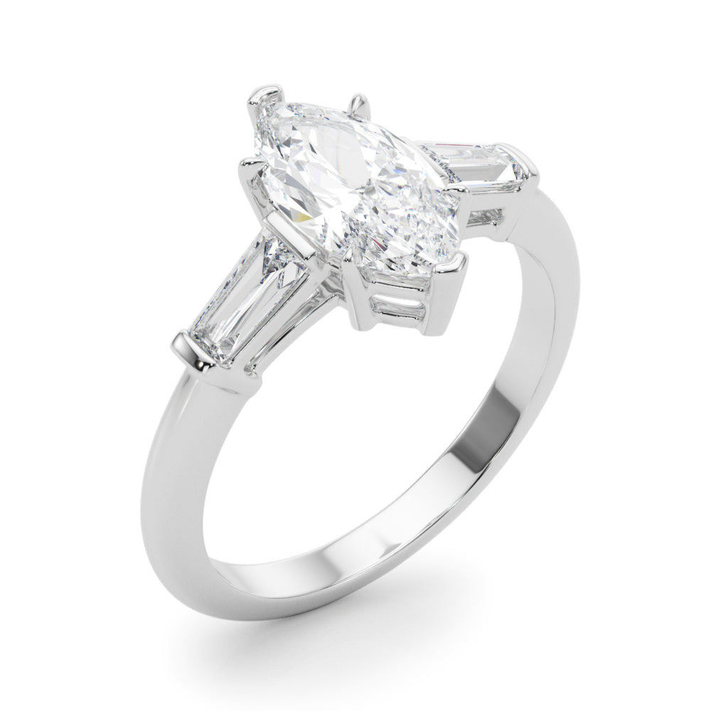 3 STONE RING MQ CTR TB SIDES