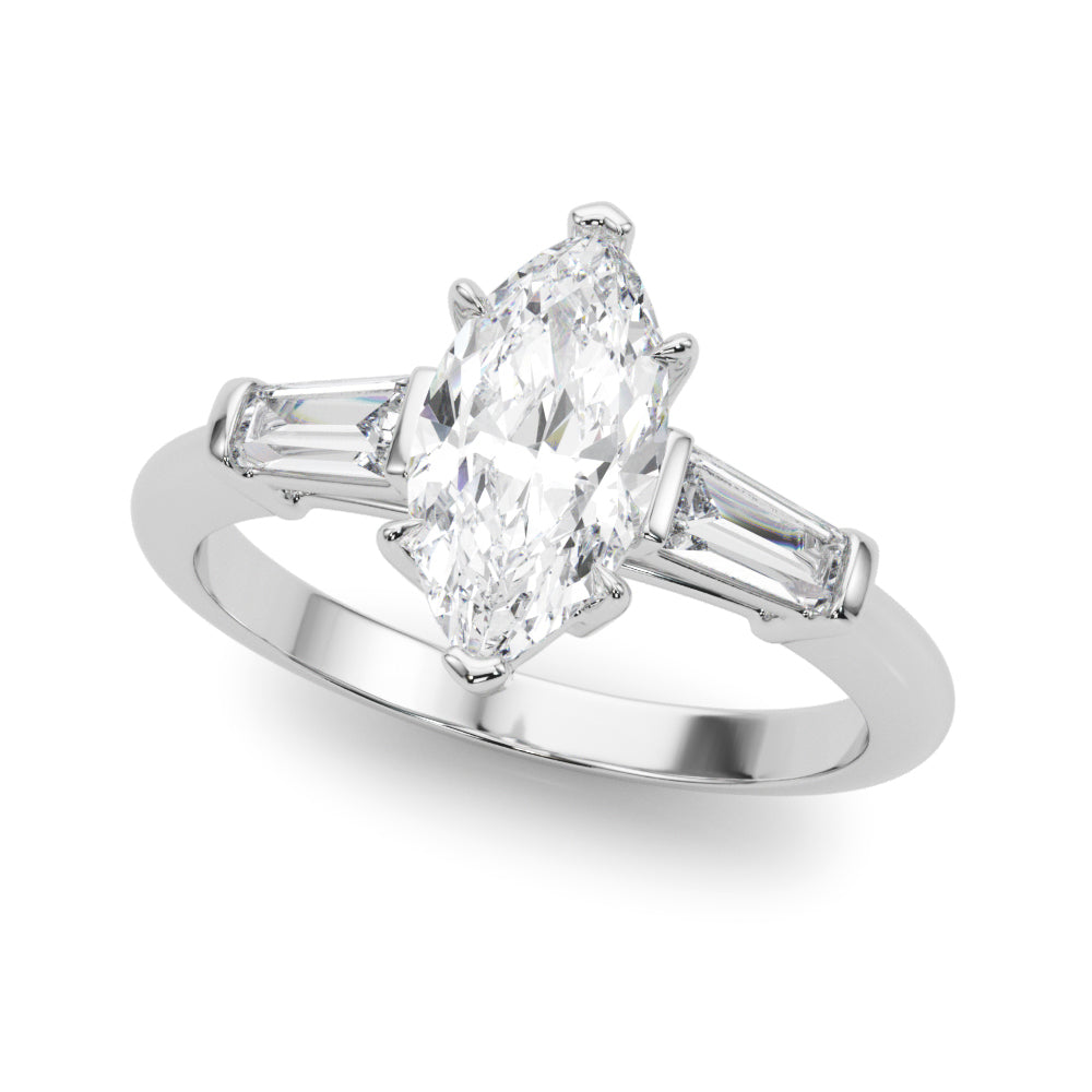 3 STONE RING MQ CTR TB SIDES