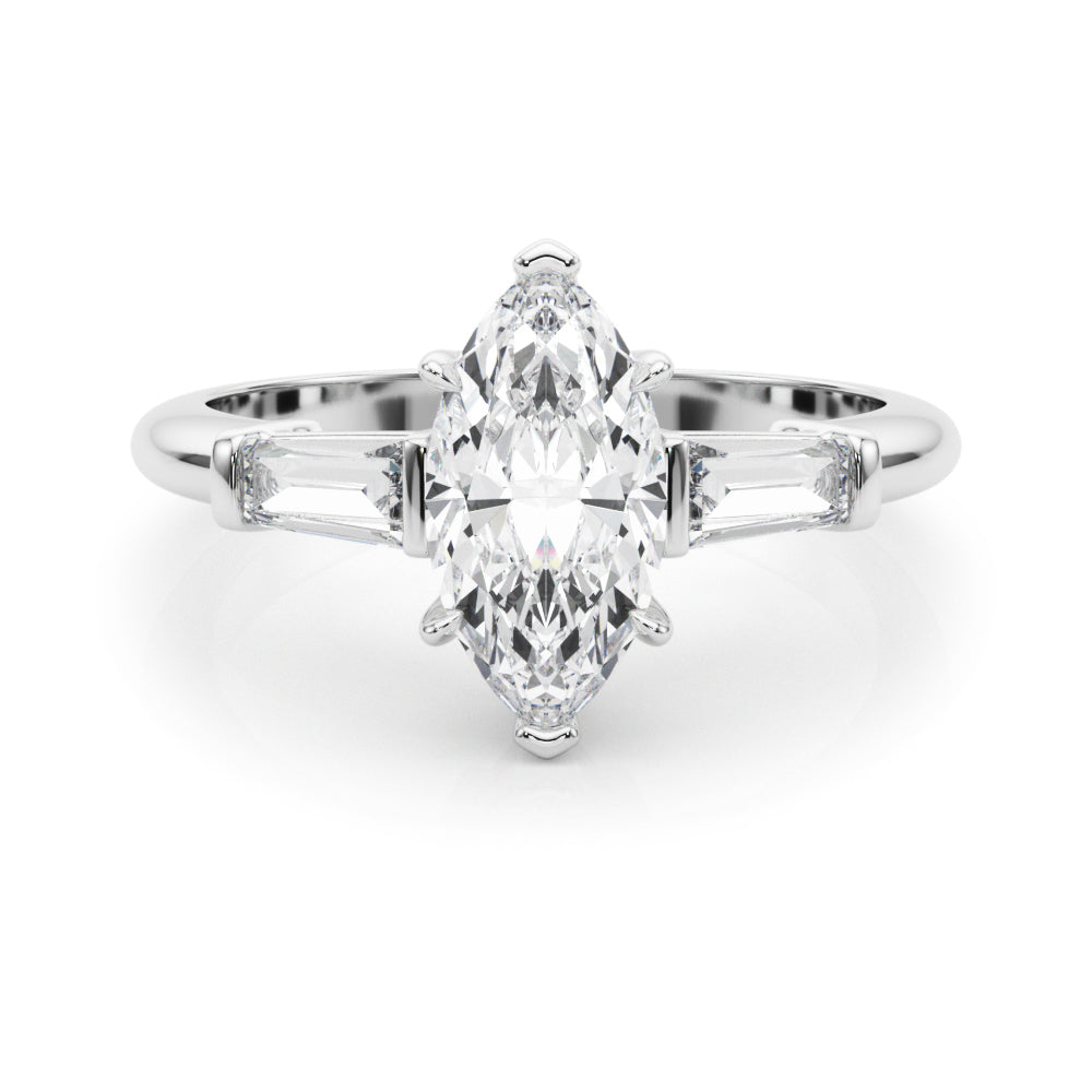 3 STONE RING MQ CTR TB SIDES