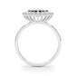 Vintage Halo Bezel Set Engagement Ring