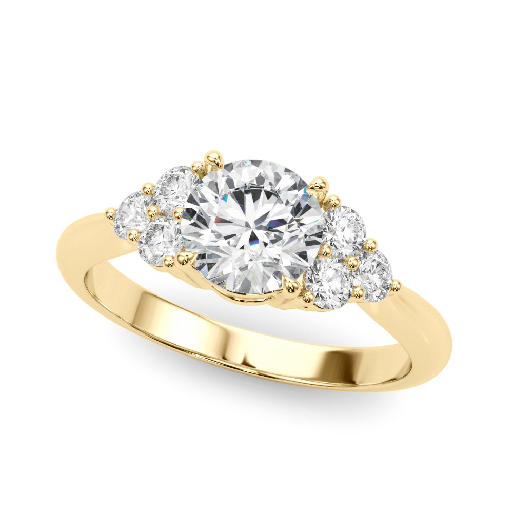 Cluster Accented Engagement Ring