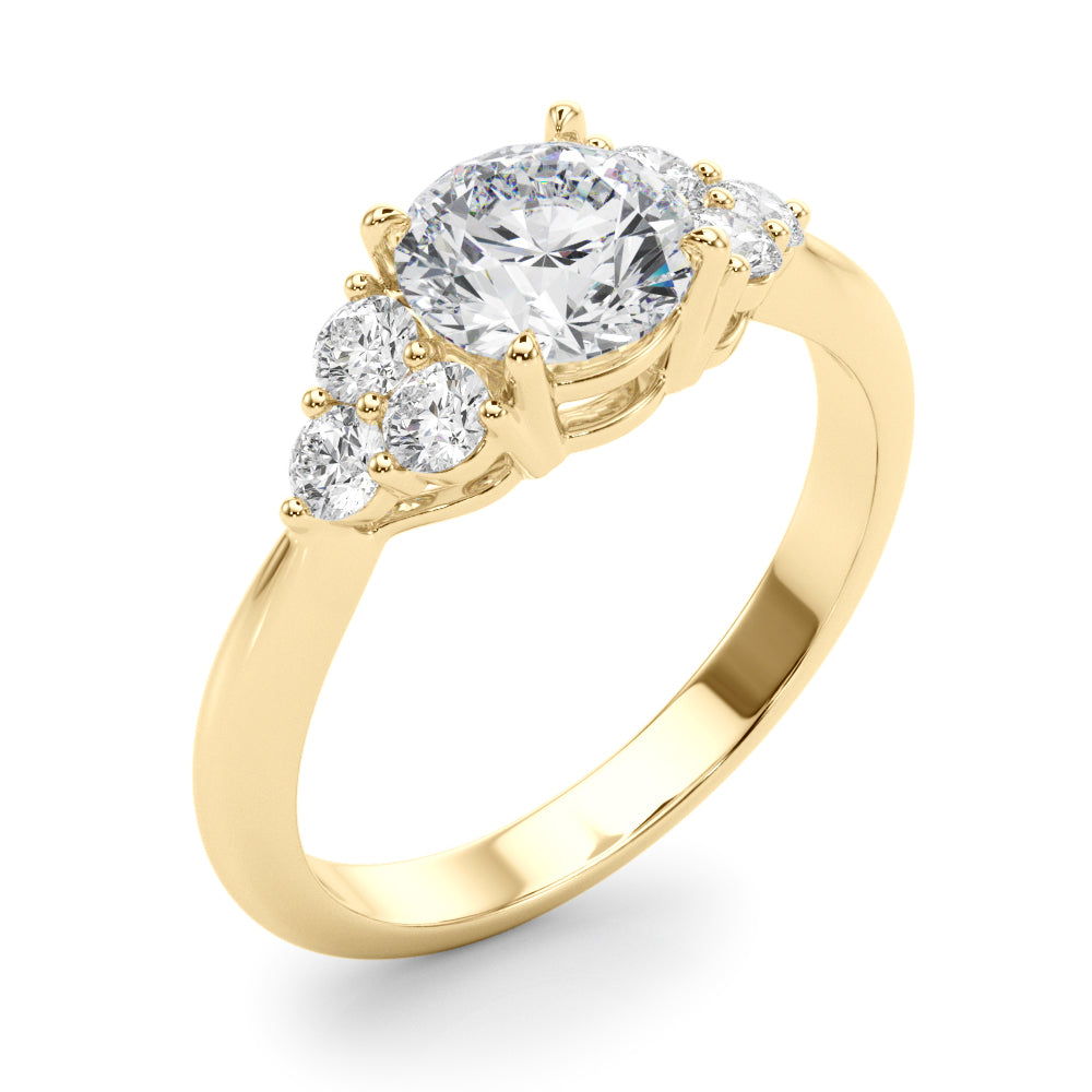 Cluster Accented Engagement Ring