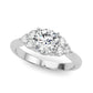 Cluster Accented Engagement Ring