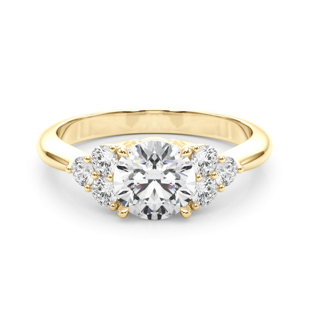 Cluster Accented Engagement Ring