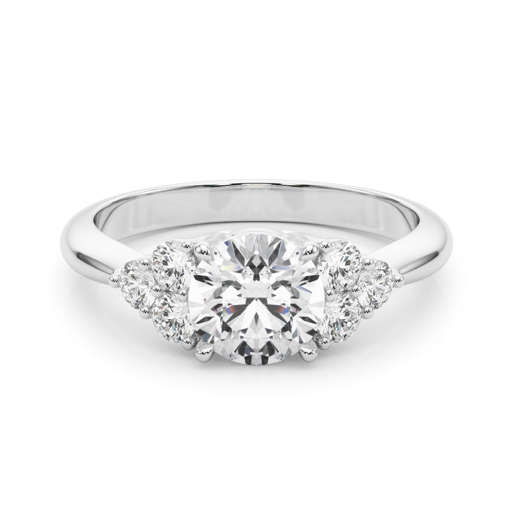 Cluster Accented Engagement Ring