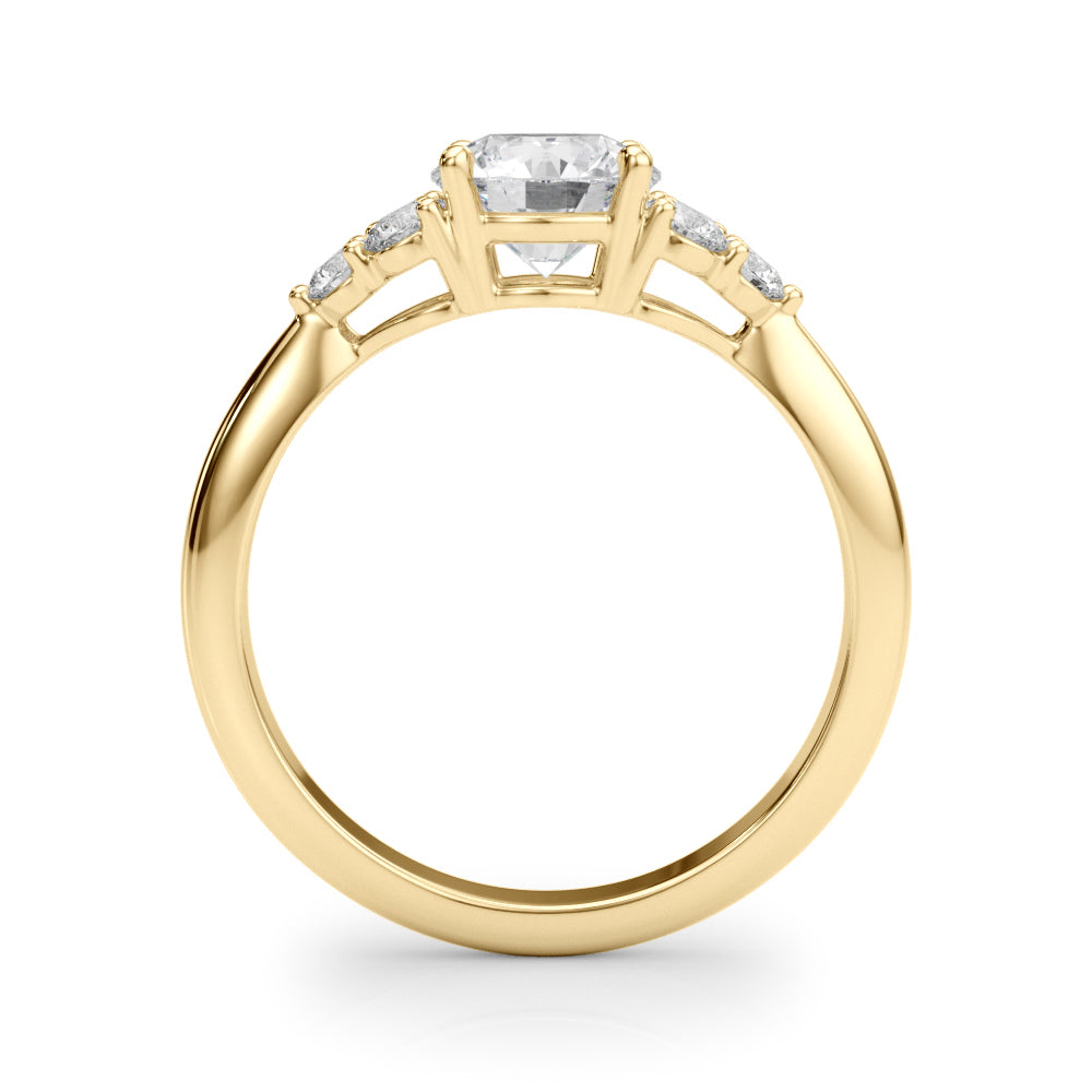 Cluster Accented Engagement Ring