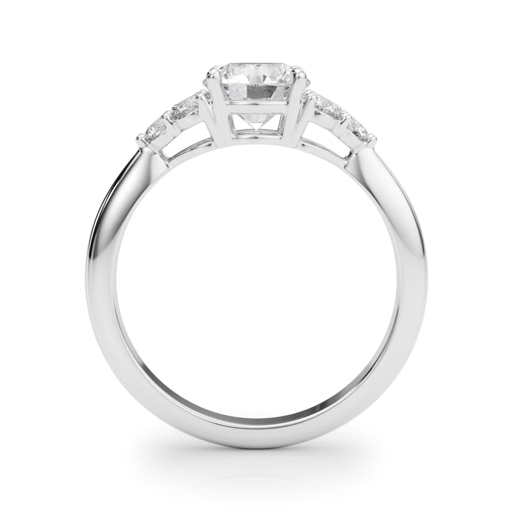 Cluster Accented Engagement Ring