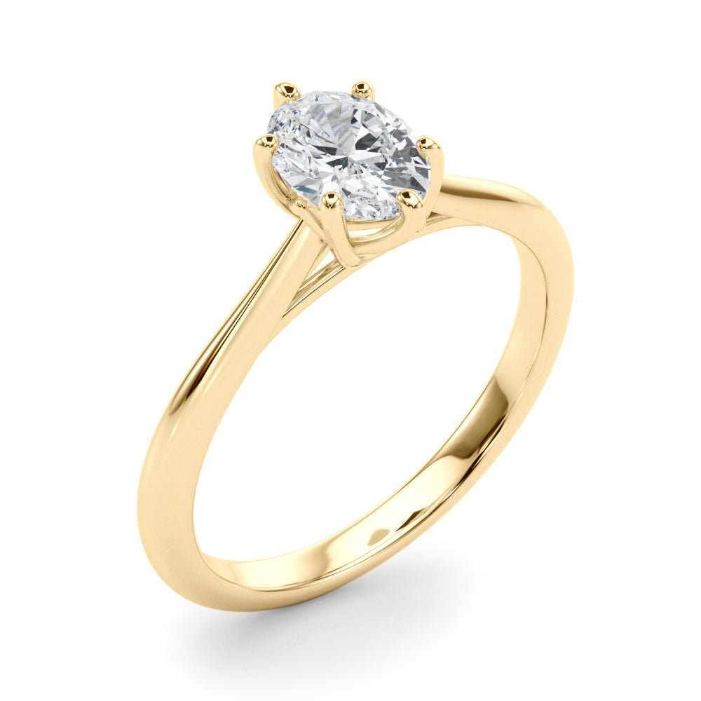 Solitaire Oval Engagement Ring
