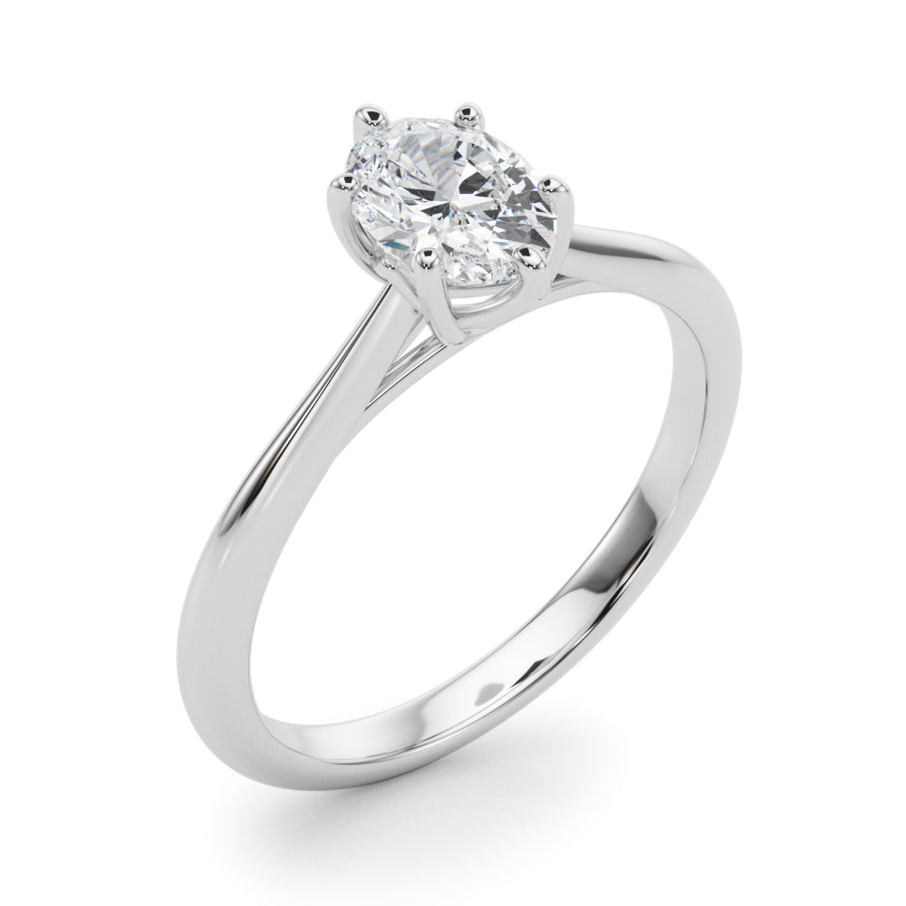 Solitaire Oval Engagement Ring
