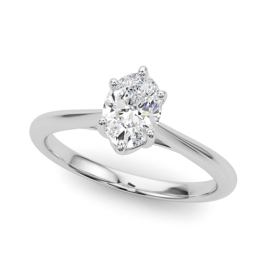 Solitaire Oval Engagement Ring
