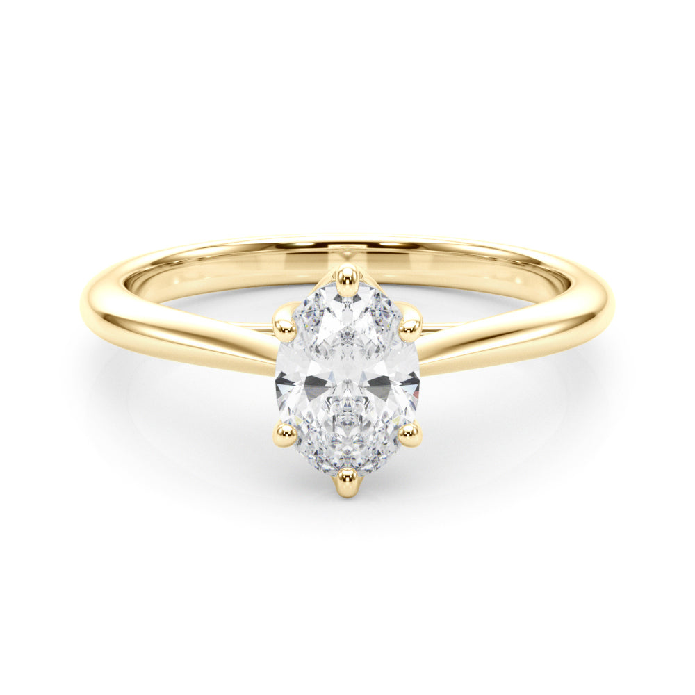 Solitaire Oval Engagement Ring
