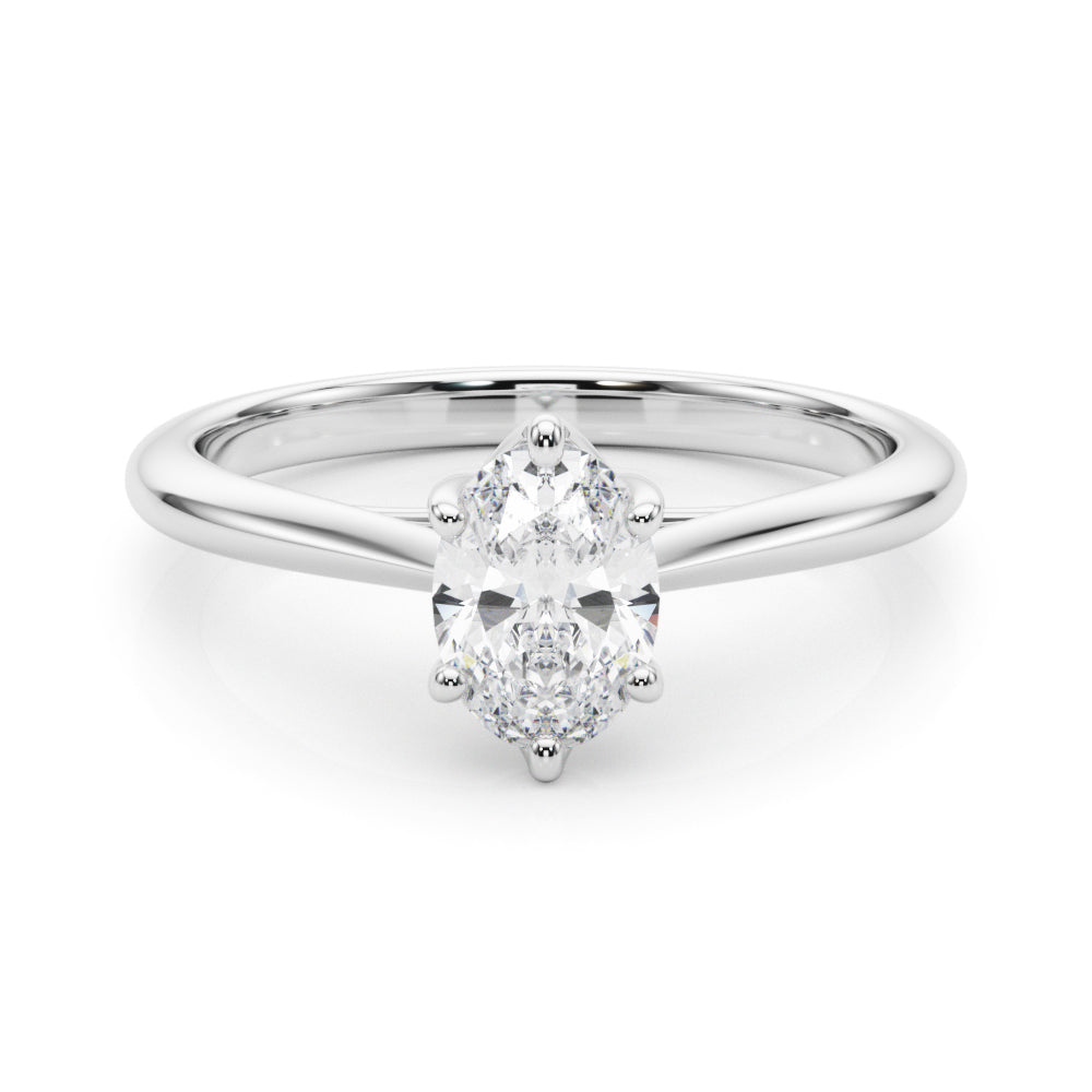 Solitaire Oval Engagement Ring