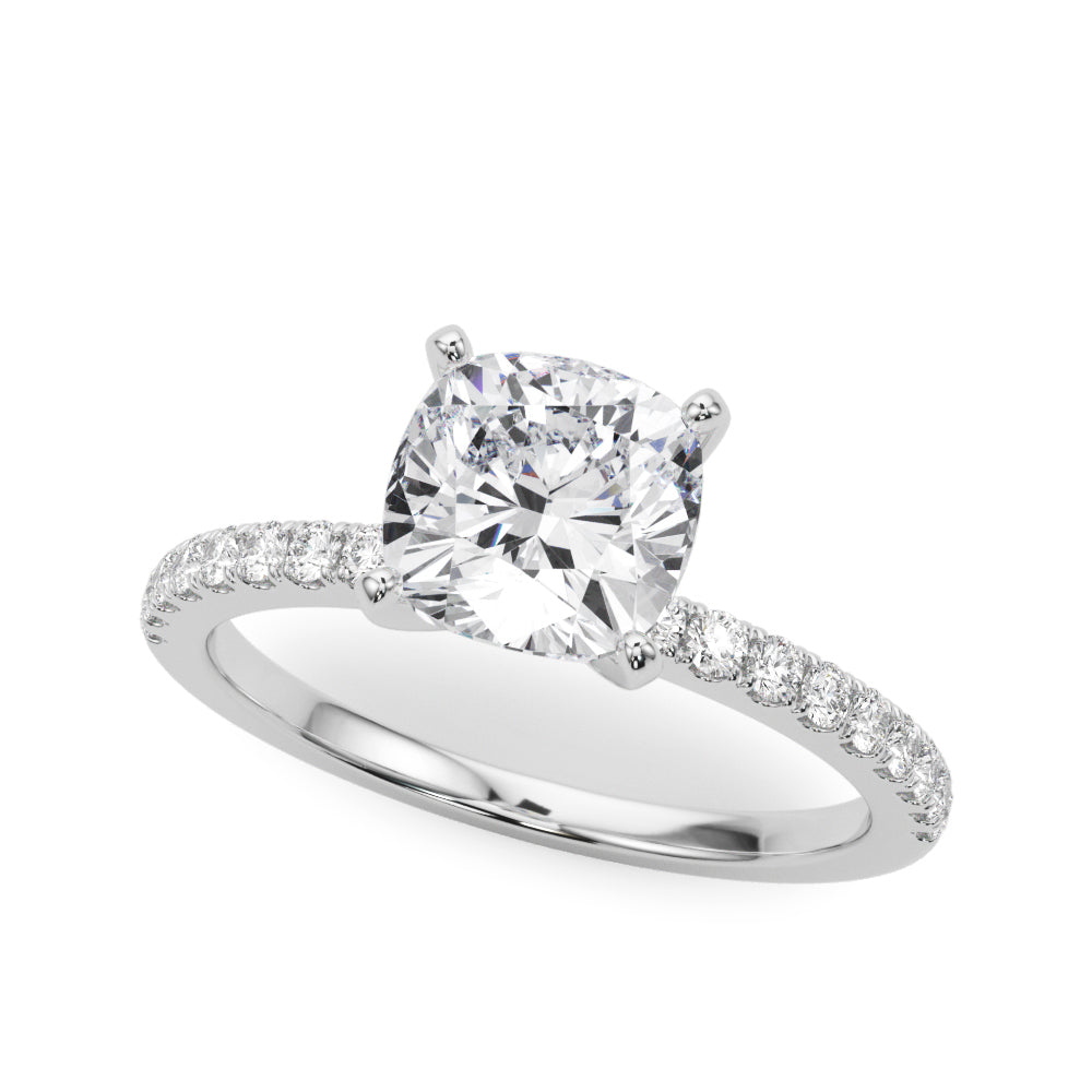 Single Row Engagement Ring