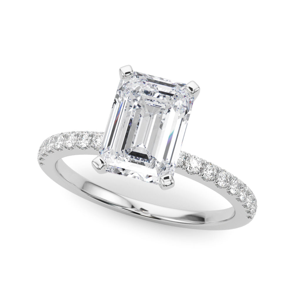 Single Row Engagement Ring