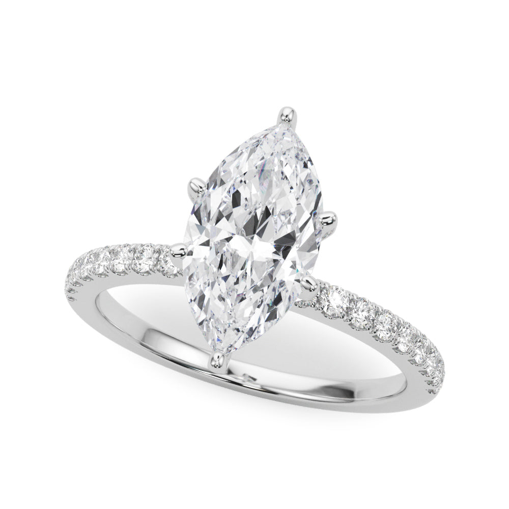 Single Row Engagement Ring