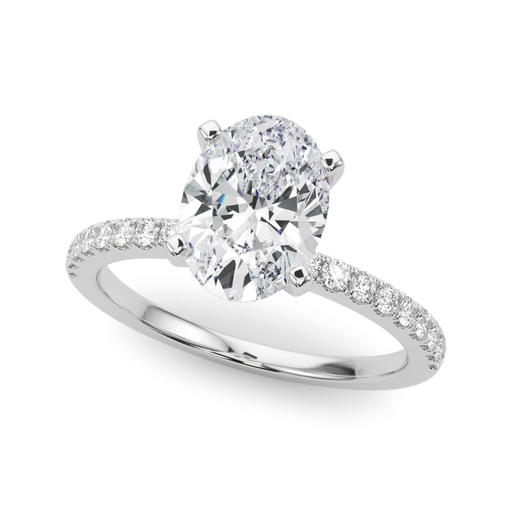 Single Row Engagement Ring