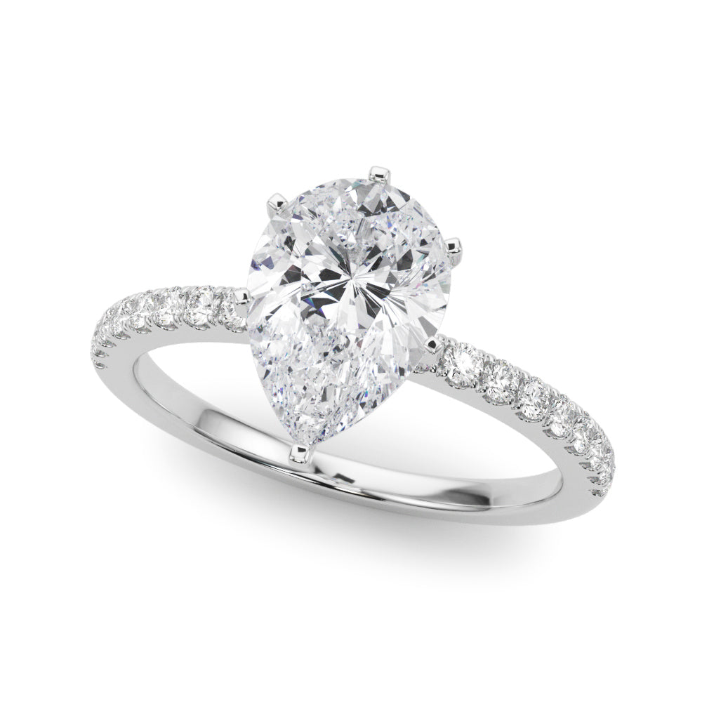 Single Row Engagement Ring