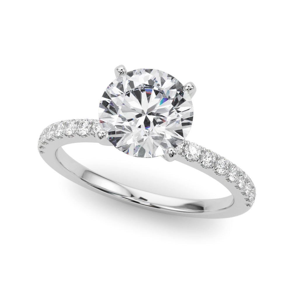 Single Row Engagement Ring