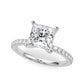 Single Row Engagement Ring