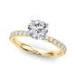 Single Row Prong Set Engagement Ring
