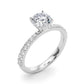 Single Row Prong Set Engagement Ring