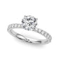 Single Row Prong Set Engagement Ring