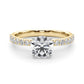 Single Row Prong Set Engagement Ring