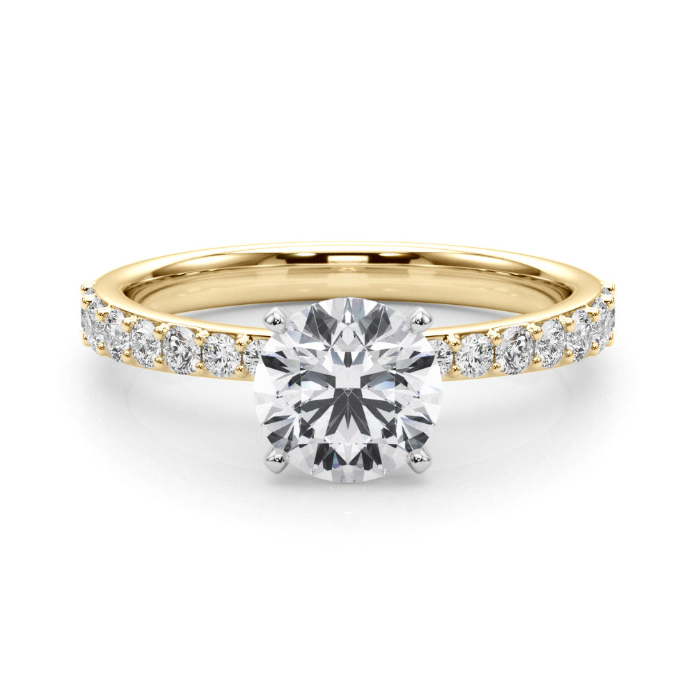 Single Row Prong Set Engagement Ring