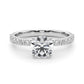 Single Row Prong Set Engagement Ring