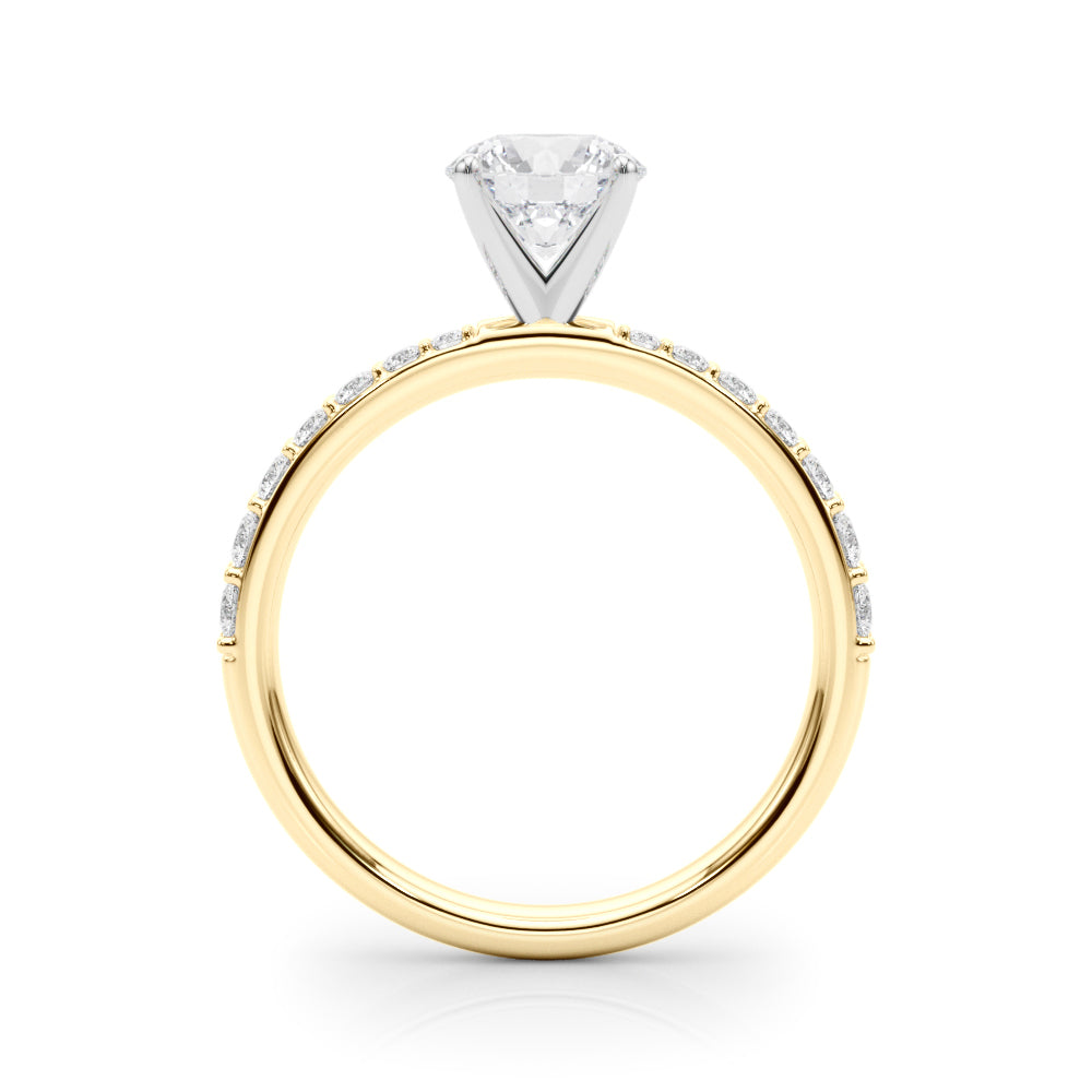 Single Row Prong Set Engagement Ring
