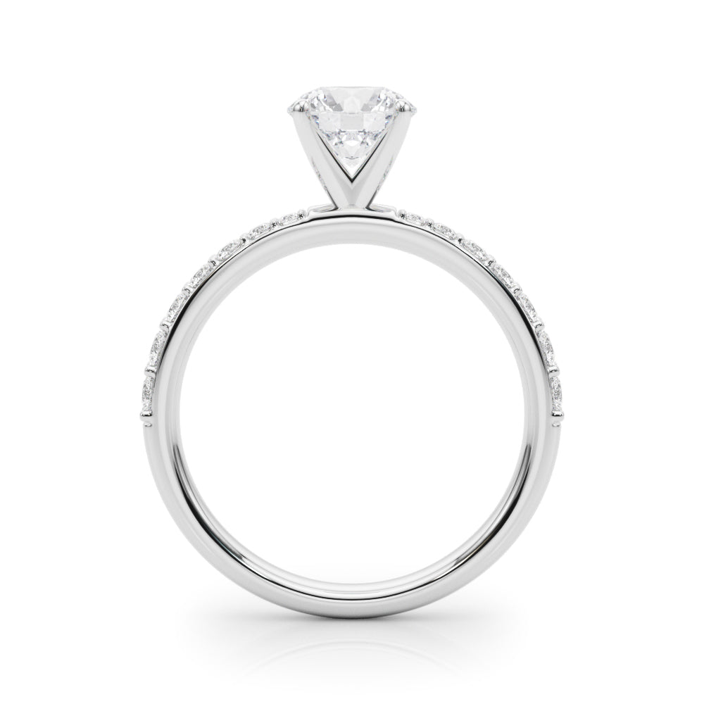 Single Row Prong Set Engagement Ring