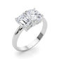 2-Stone Oval & Emerald Engagement Ring