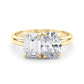 2-Stone Oval & Emerald Engagement Ring