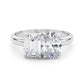 2-Stone Oval & Emerald Engagement Ring