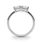 2-Stone Oval & Emerald Engagement Ring