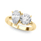 2-Stone Round & Pear Engagement Ring