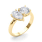 2-Stone Round & Pear Engagement Ring